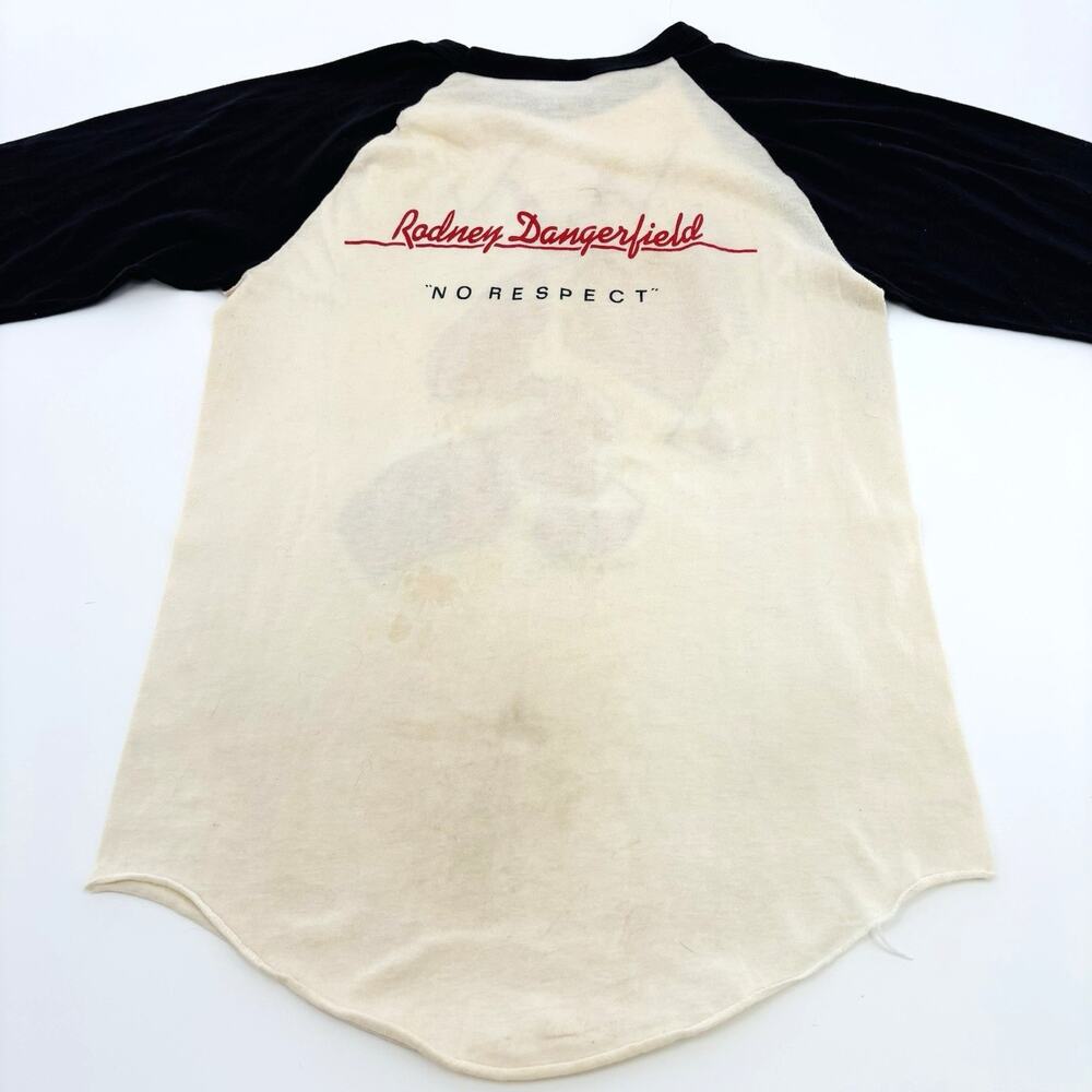 Vintage Rodney Dangerfield No Respect T Shirt Medium White Black Ragland 1980 - Picture 8 of 14